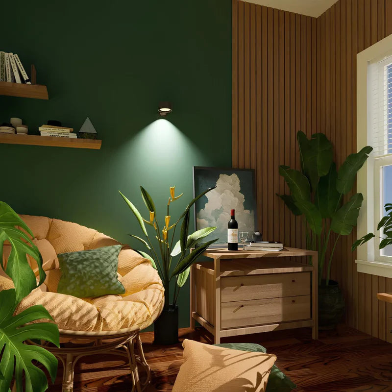 Cordless Wall Lamp – Rechargeable, Rotatable & Tool-Free Mounting