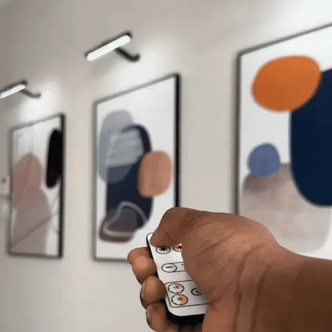 Three colour options for wall art light