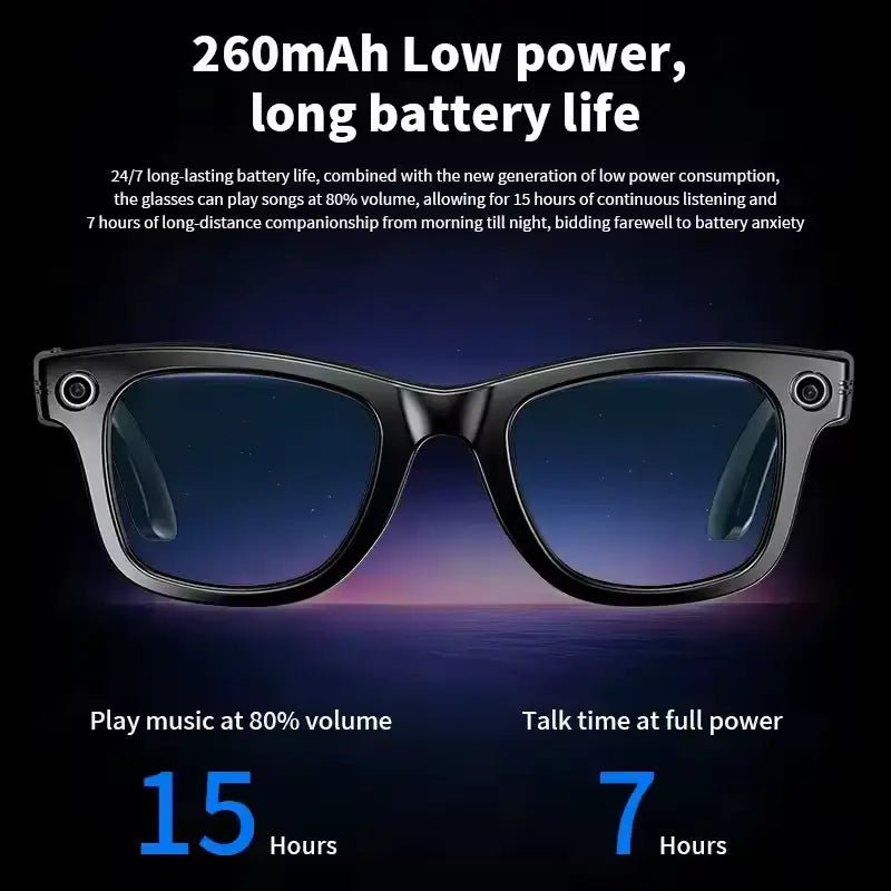 AI Smart Glasses with 8MP Camera, Translation & Bluetooth Audio - Veliqo