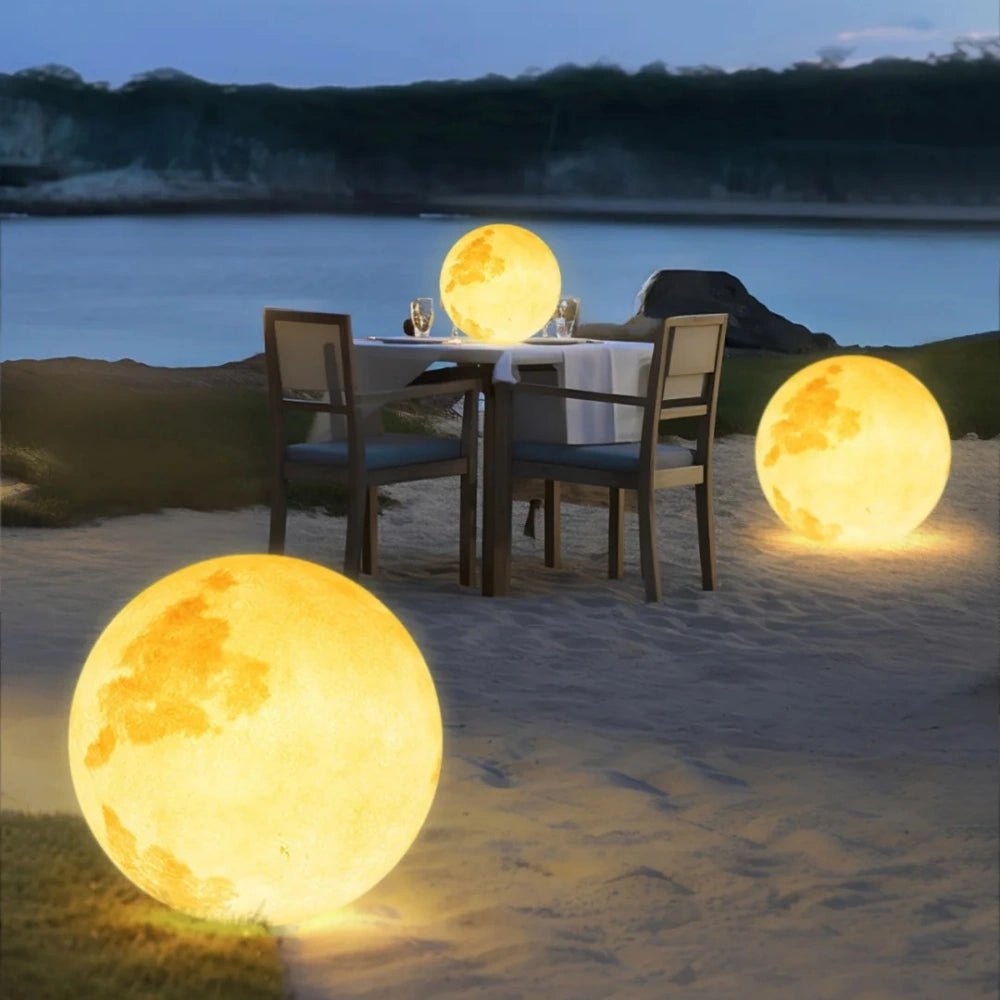 Color Chaning Moon Lamp for Garden - Solar Outdoor Light with Remote Control - Veliqo