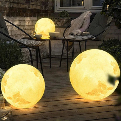 Color Chaning Moon Lamp for Garden - Solar Outdoor Light with Remote Control - Veliqo