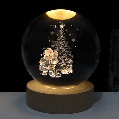 Luminous 3D Engraved Crystal Ball Decor - Veliqo