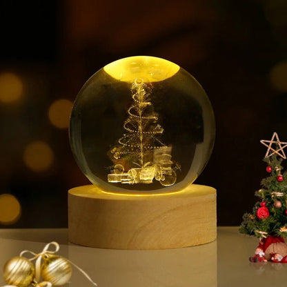 Luminous 3D Engraved Crystal Ball Decor - Veliqo