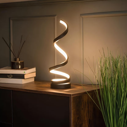 Modern Spiral Table Lamp - Multiple Lighting options - USB Rechargeable - Veliqo