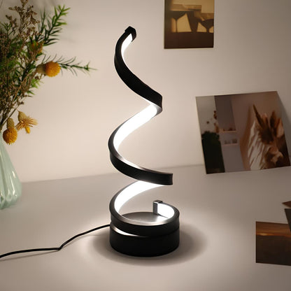Modern Spiral Table Lamp - Multiple Lighting options - USB Rechargeable - Veliqo
