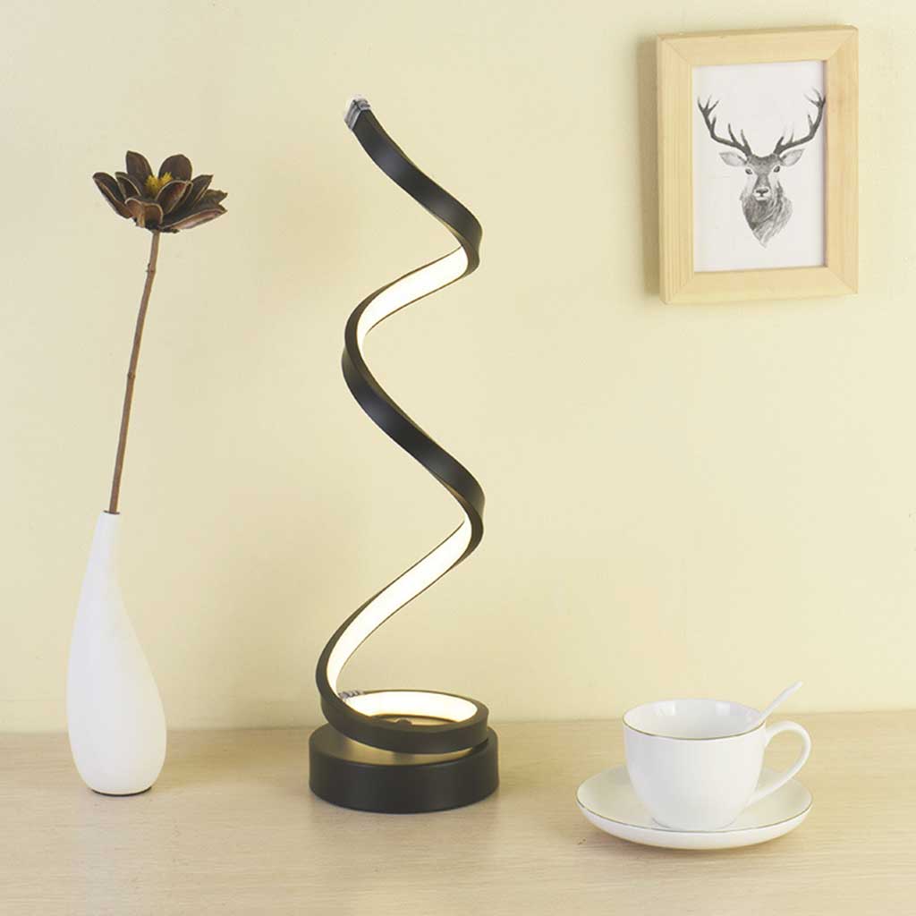 Modern Spiral Table Lamp - Multiple Lighting options - USB Rechargeable - Veliqo
