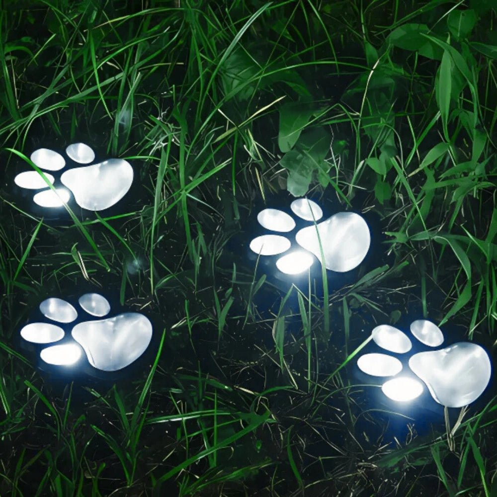 Outdoor Pawprint Lamps | Solar Powered Pet Light for Garden - Veliqo