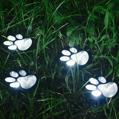 Outdoor Pawprint Lamps | Solar Powered Pet Light for Garden - Veliqo