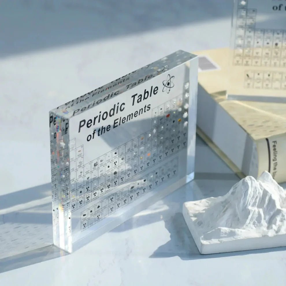 Periodic Table LED Display – Acrylic Panel with Real Element Samples - Veliqo