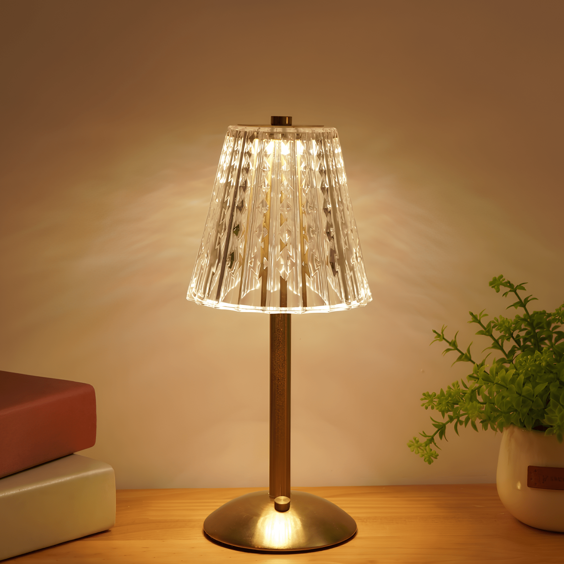 Retro Table Lamp - Elegant Cordless LED Ambiance Lighting - Veliqo